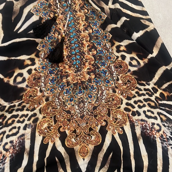 True Colours by La Moda Animal Print Halter Dress S/M - Picture 2 of 5